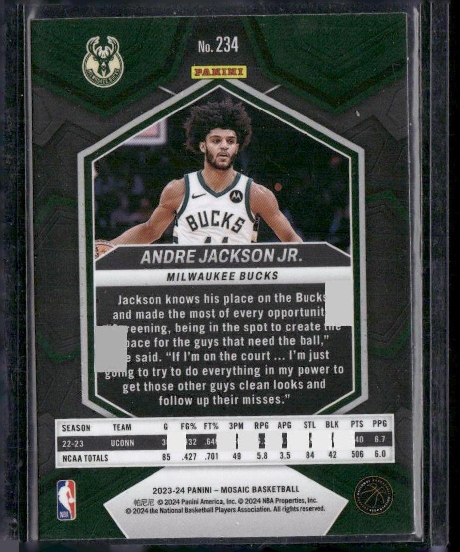 2023-24 Panini Mosaic #234 Andre Jackson Jr.