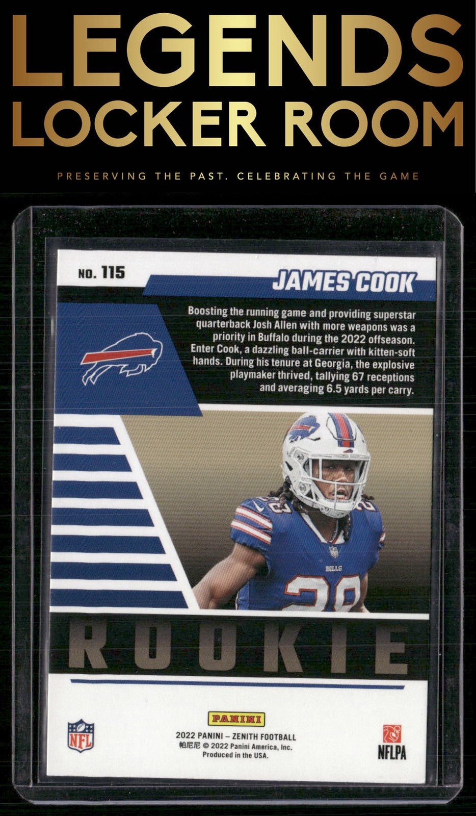 2022 Zenith #115 James Cook Red Zone