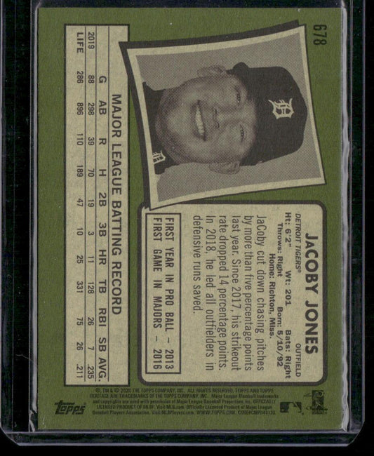 2020 Topps Heritage #678 JaCoby Jones
