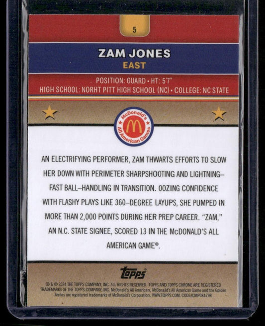 2024 Topps Chrome McDonald's All-American #5 Zamareya Jones