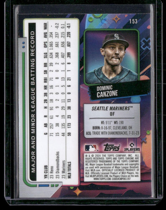 2024 Topps Chrome Cosmic #153 Dominic Canzone