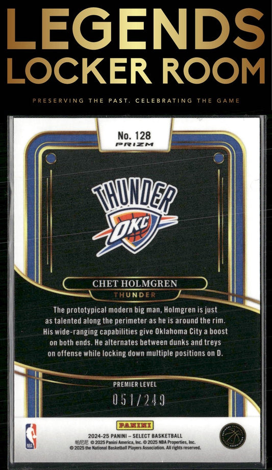 2024-25 Panini Select #128 Chet Holmgren Red Scope Prizm #/249