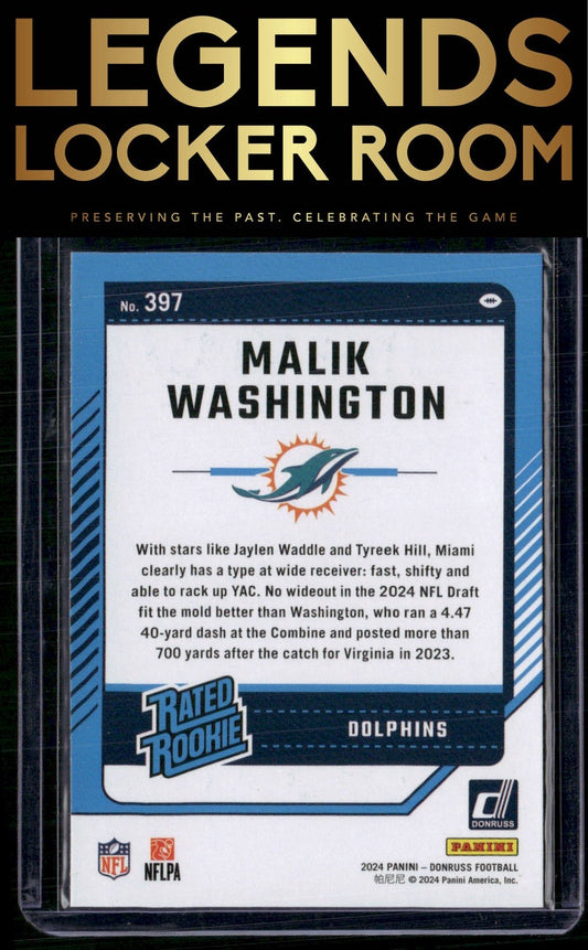2024 Donruss #397 Malik Washington