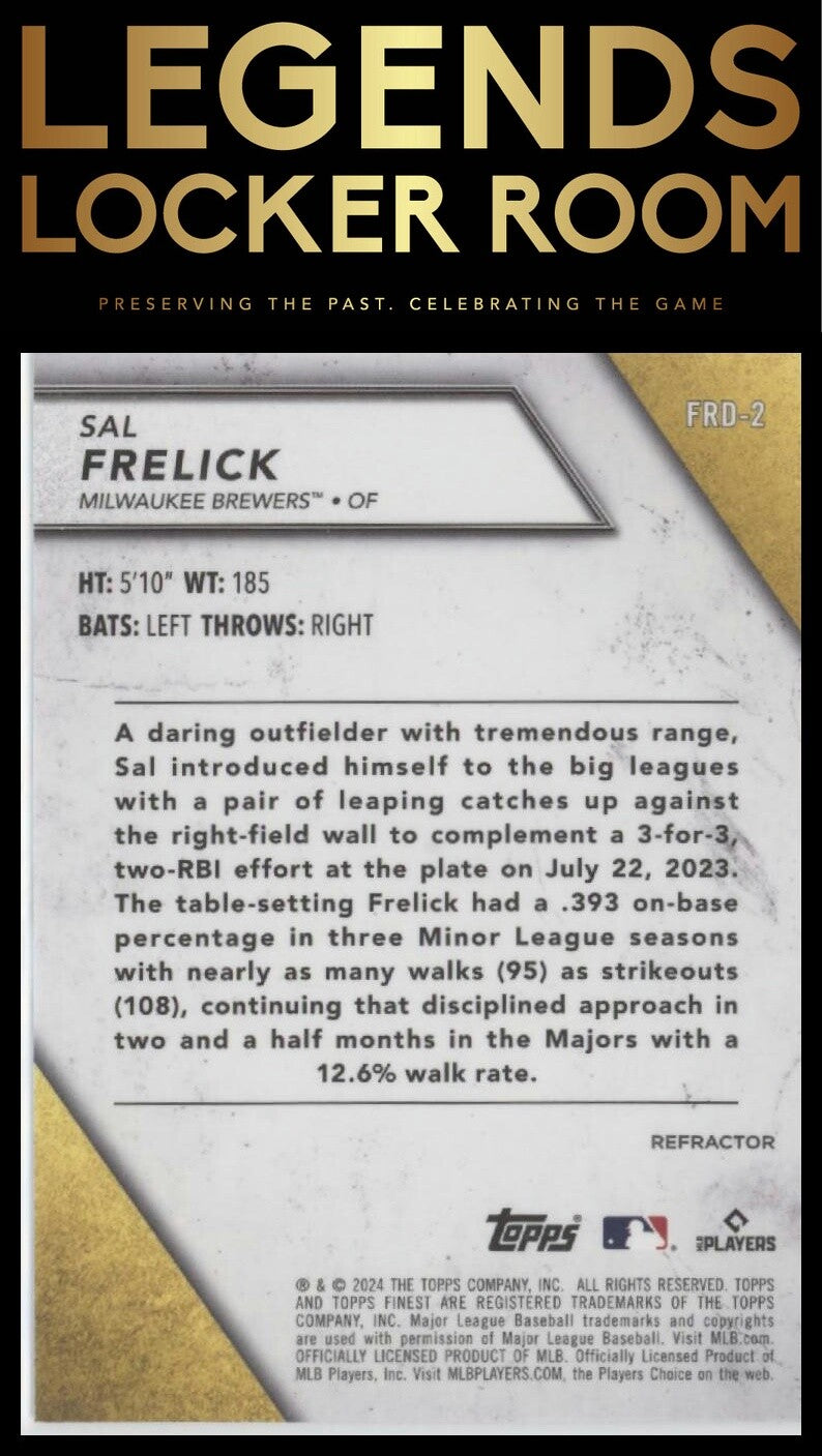 2024 Finest #FRD-2 Sal Frelick Finest Rookies Design Variations