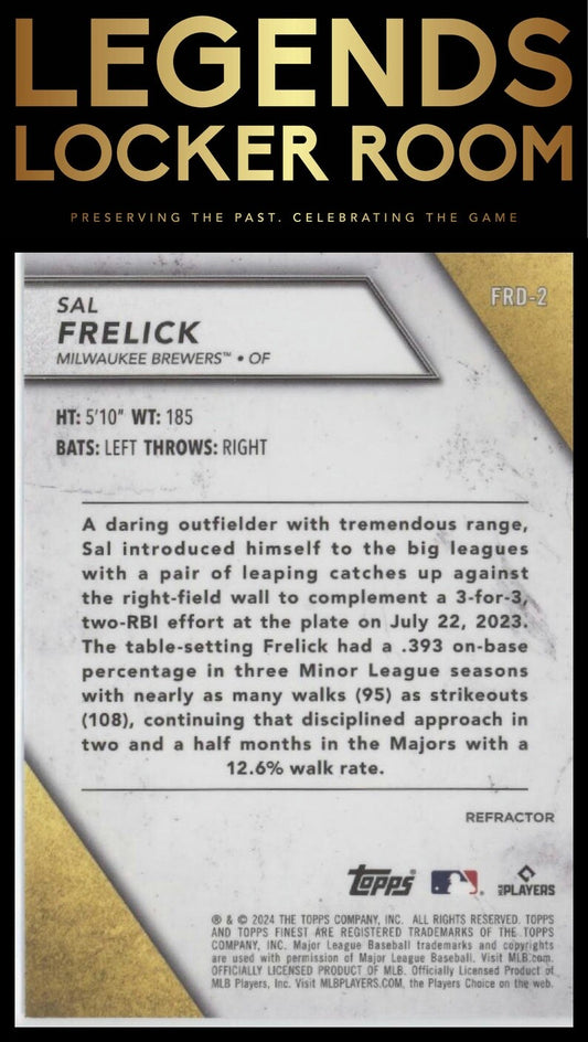 2024 Finest #FRD-2 Sal Frelick Finest Rookies Design Variations