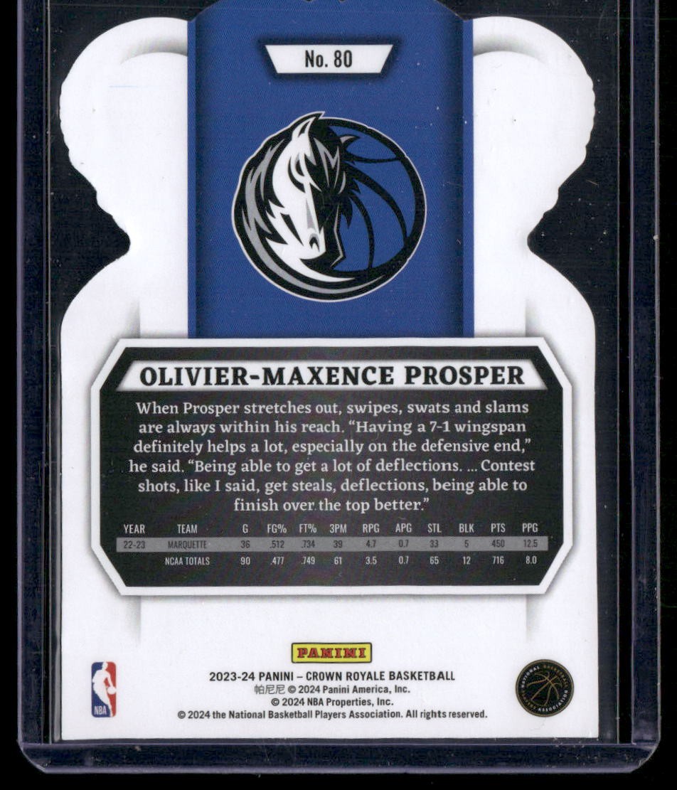 2023-24 Panini Crown Royale #80 Olivier-Maxence Prosper