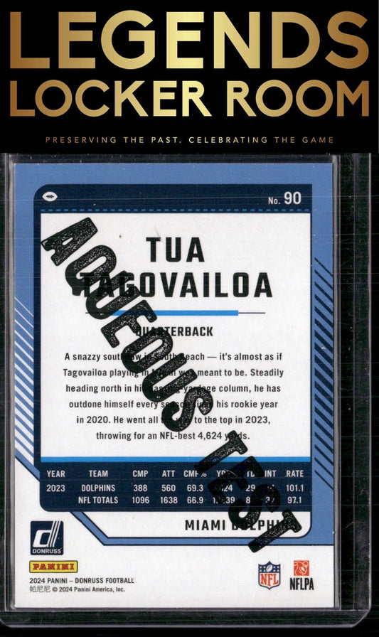 2024 Donruss #90 Tua Tagovailoa Aqueous Test