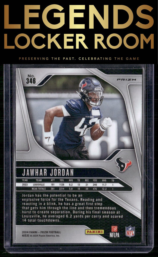 2024 Panini Prizm #346 Jawhar Jordan Silver
