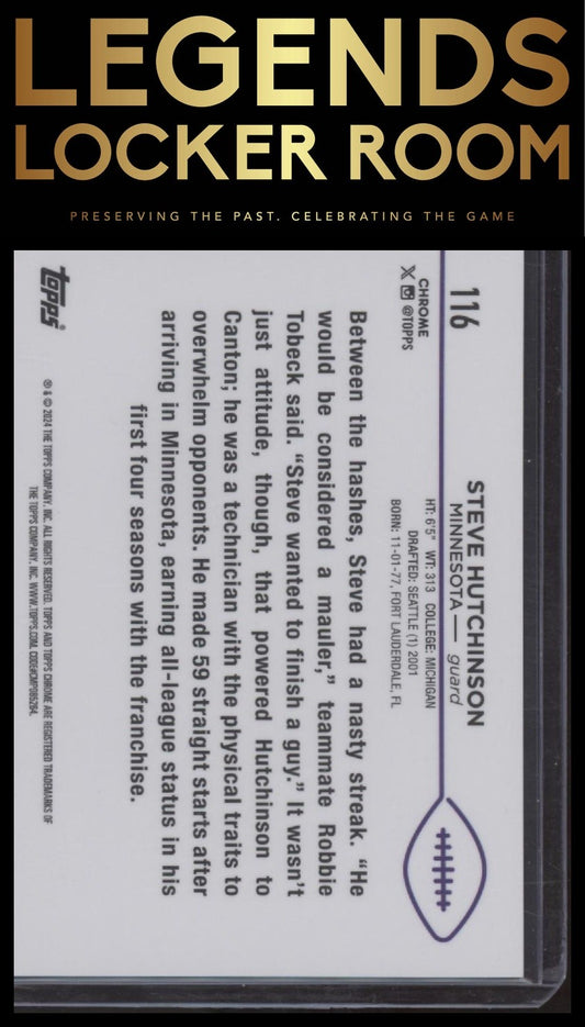 2024 Topps Chrome #116 Steve Hutchinson Gold Geometric Refractor #/50