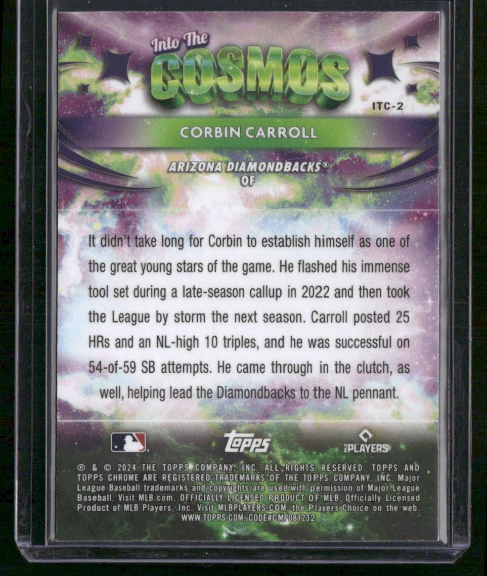 2024 Topps Chrome Cosmic #ITC-2 Corbin Carroll Into the Cosmos
