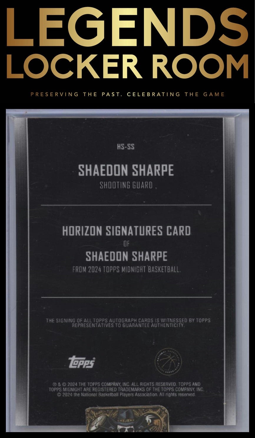 2023-24 Topps Midnight #HS-SS Shaedon Sharpe Horizon Signatures Twilight #/199