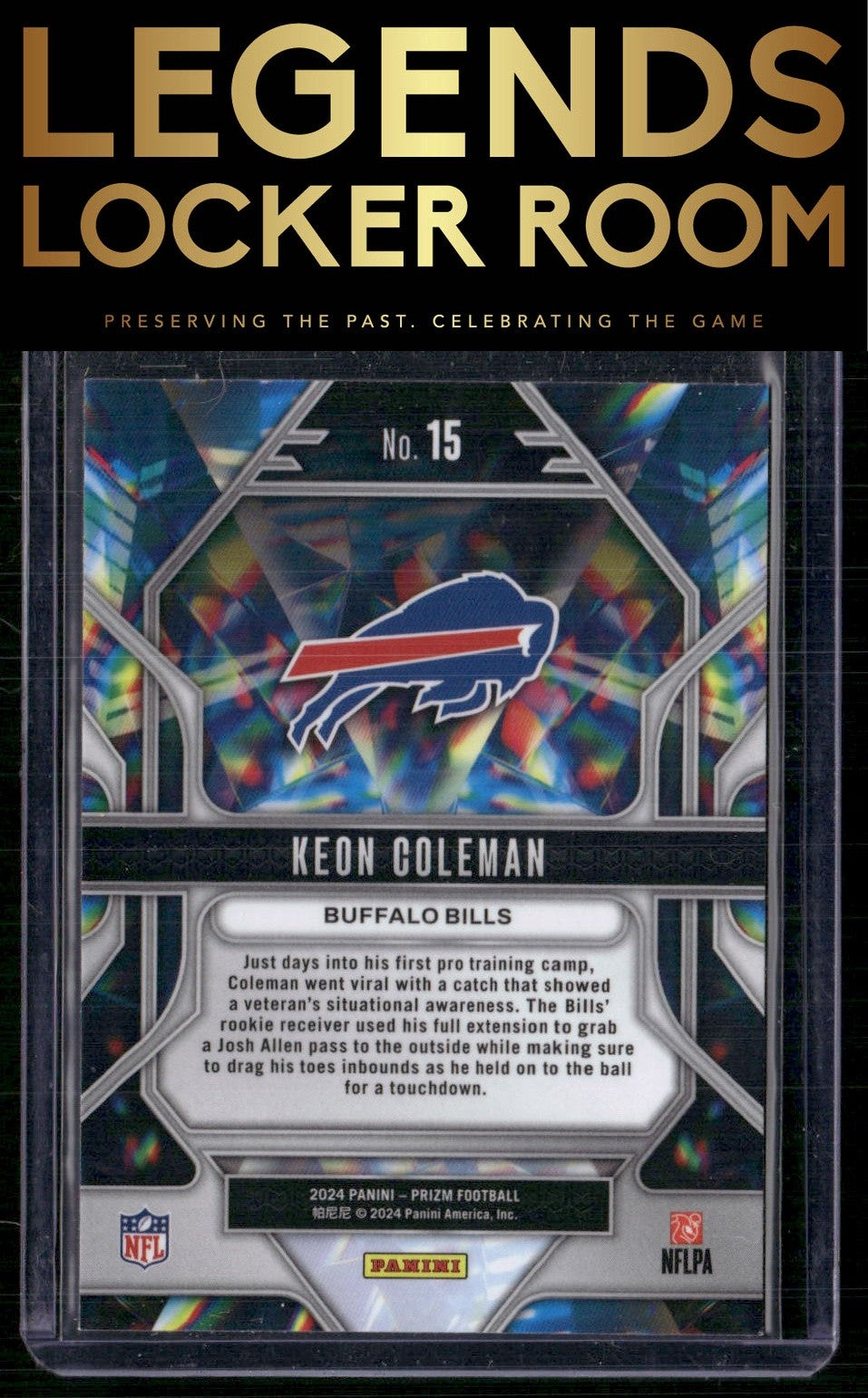 2024 Panini Prizm #15 Keon Coleman Prizmatic