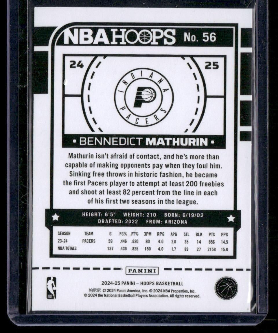 2024-25 Hoops #56 Bennedict Mathurin