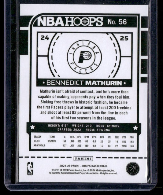 2024-25 Hoops #56 Bennedict Mathurin