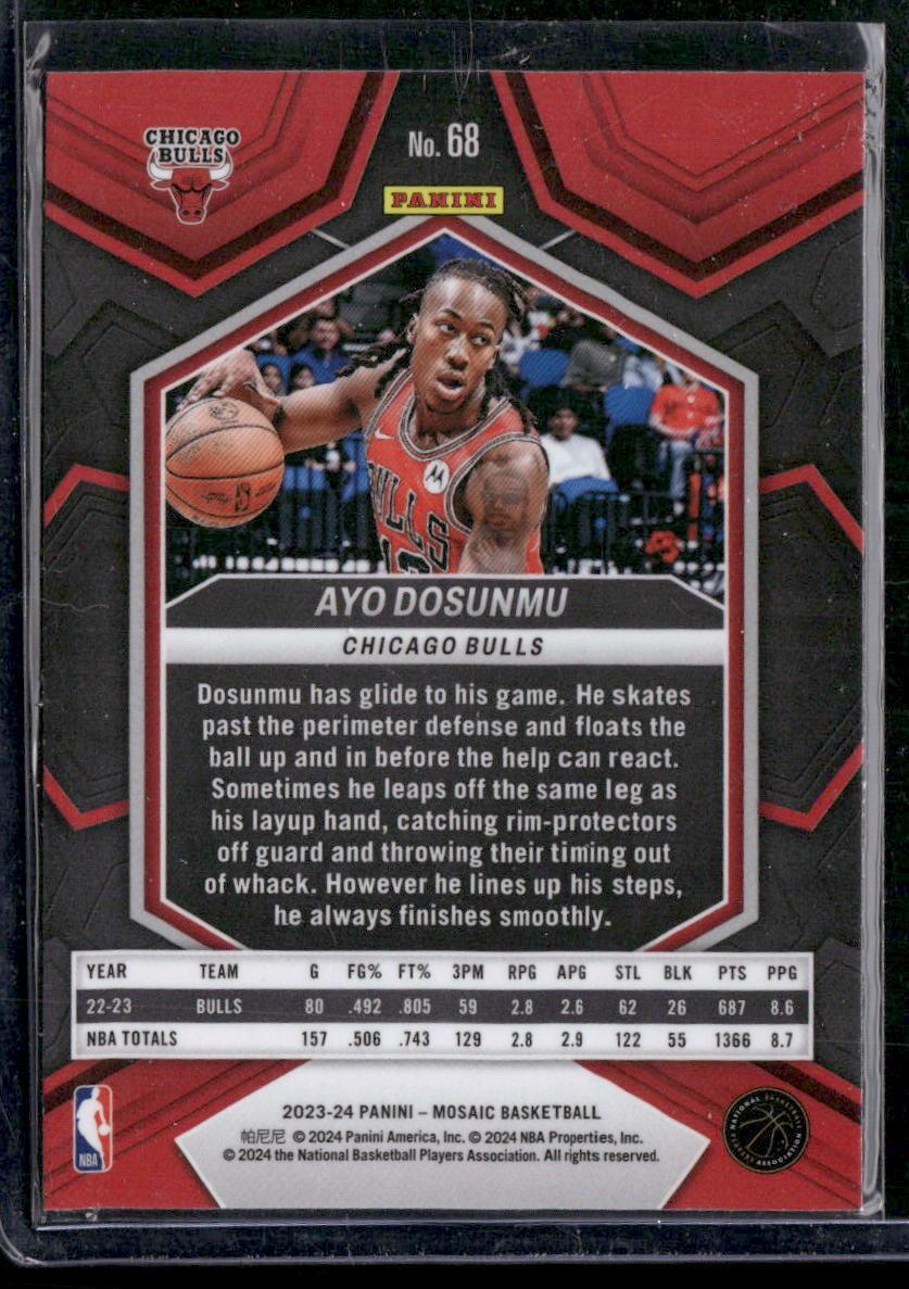 2023-24 Panini Mosaic #68 Ayo Dosunmu