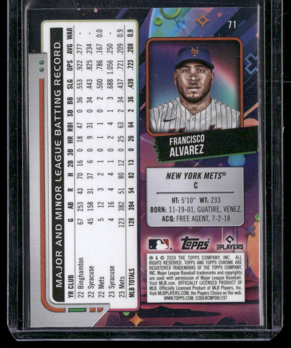 2024 Topps Chrome Cosmic #71 Francisco Alvarez
