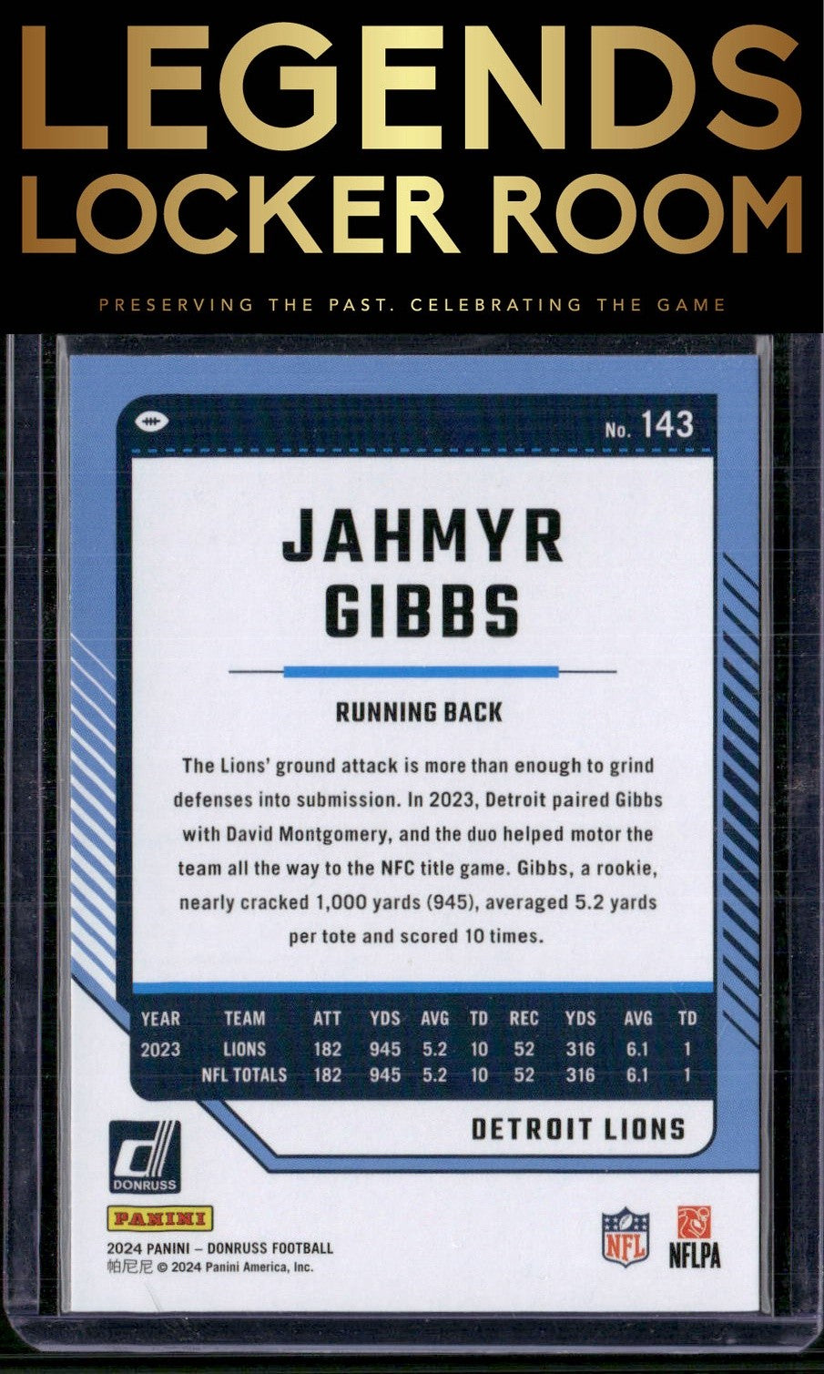 2024 Donruss #143 Jahmyr Gibbs