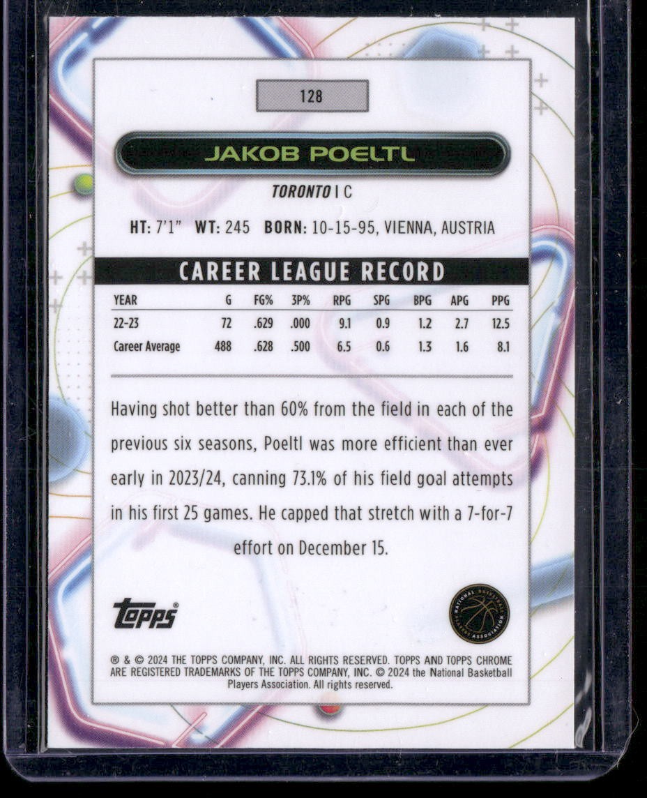 2023-24 Topps Chrome Cosmic #128 Jakob Poeltl