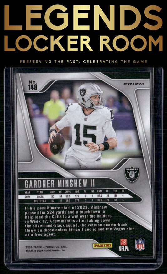 2024 Panini Prizm #148 Gardner Minshew II Silver