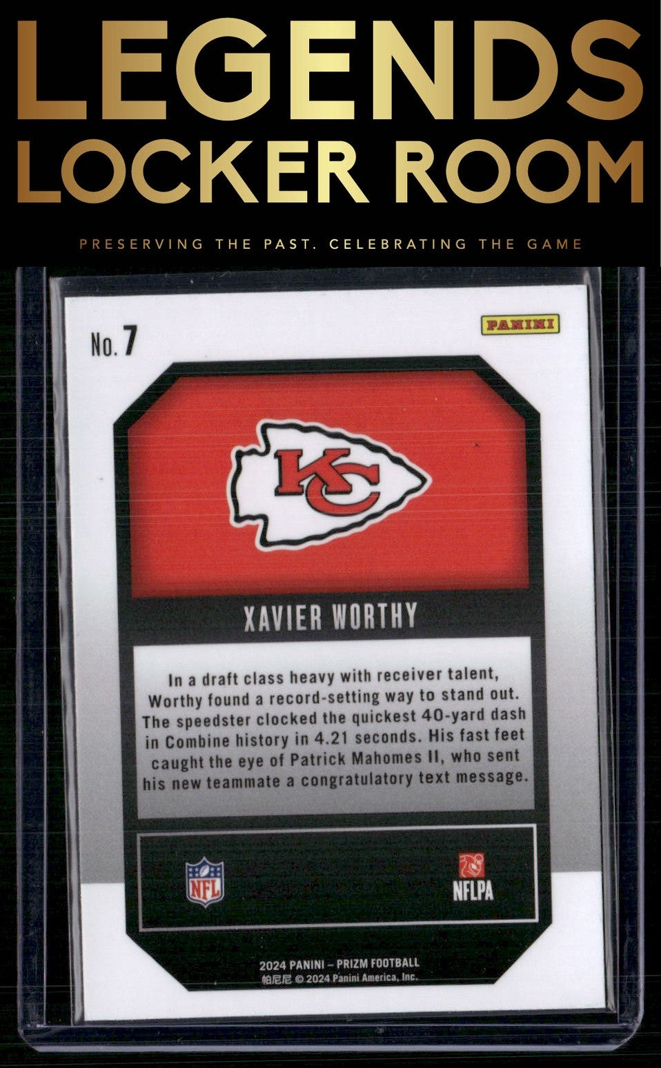 2024 Panini Prizm #7 Xavier Worthy Emergent