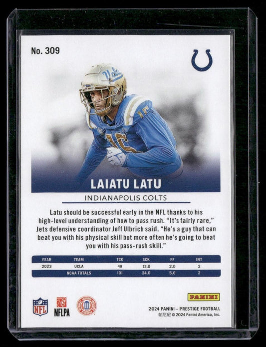 2024 Panini Prestige #309 Laiatu Latu Galaxy Xtra Points
