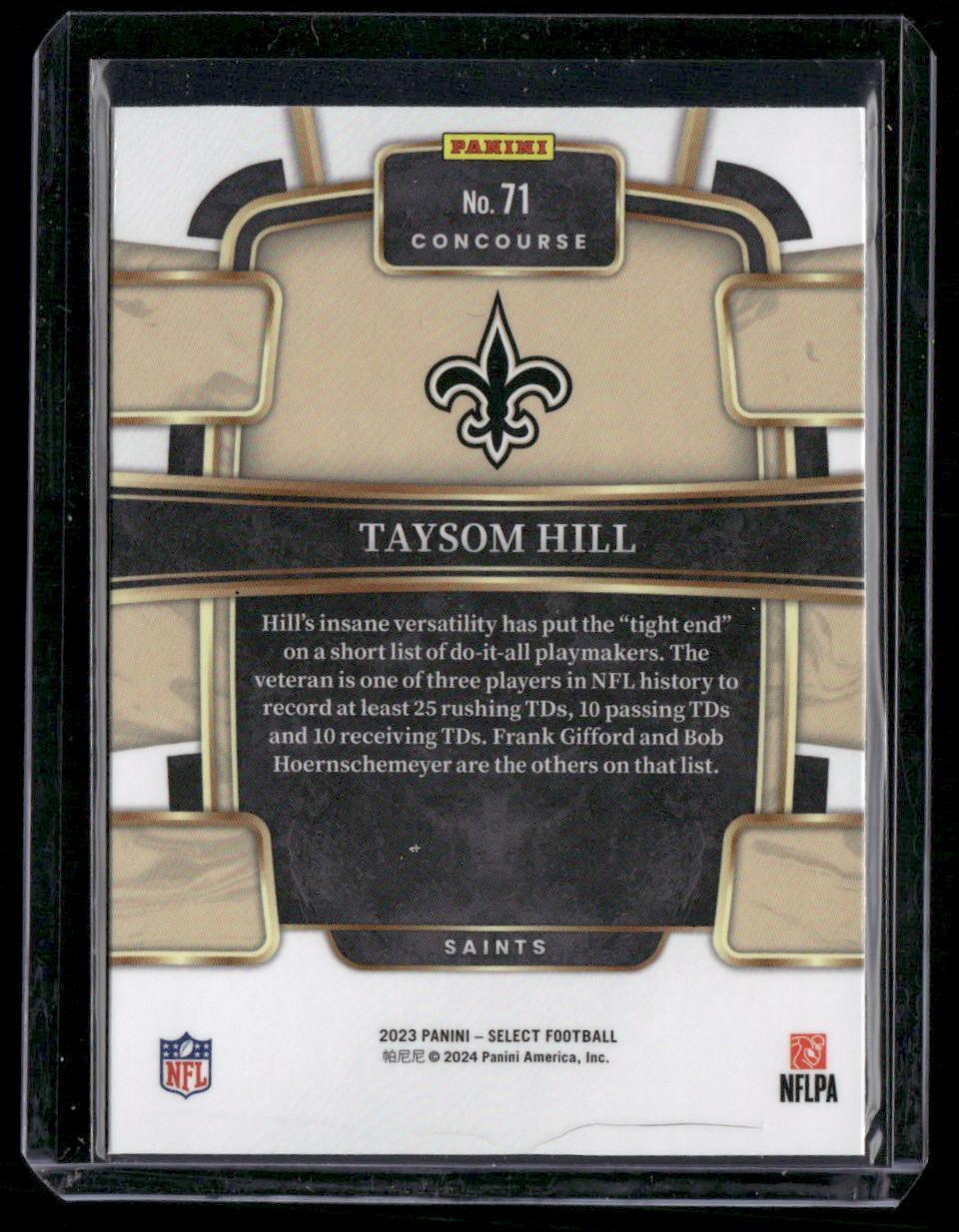 2023 Panini Select #71 Taysom Hill
