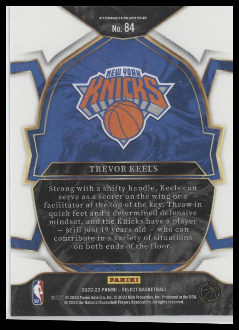 2022-23 Panini Select #84 Trevor Keels Blue (Retail Base)
