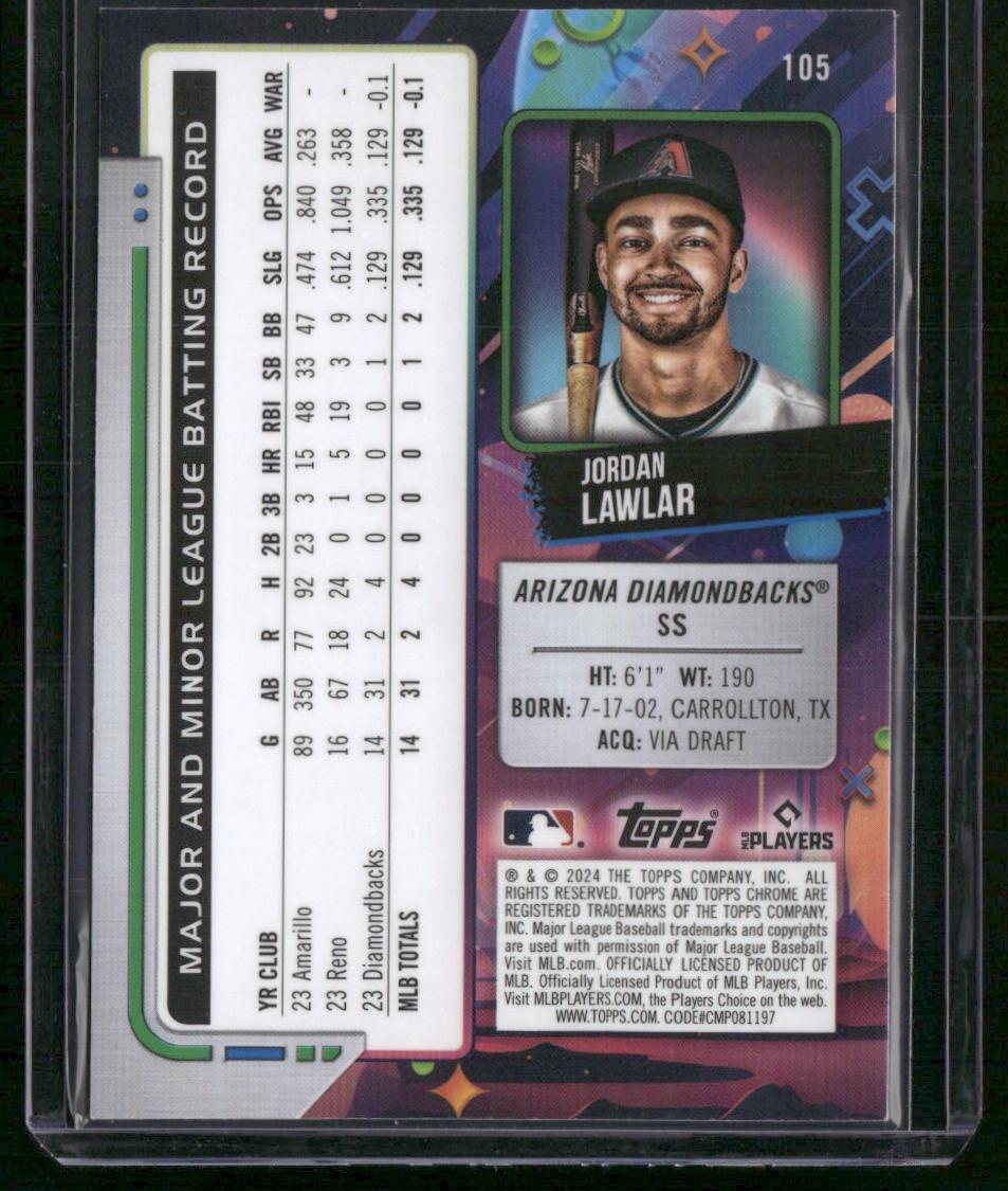 2024 Topps Chrome Cosmic #105 Jordan Lawlar
