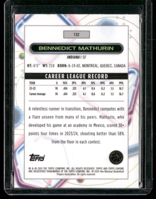 2023-24 Topps Chrome Cosmic #132 Bennedict Mathurin