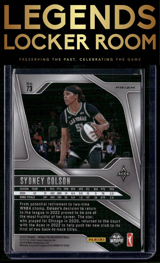 2024 Panini Prizm WNBA #73 Sydney Colson Silver Prizms