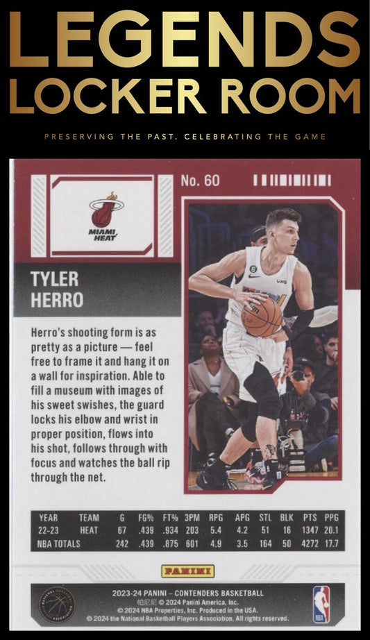 2023-24 Panini Contenders #60 Tyler Herro Season Ticket Retail