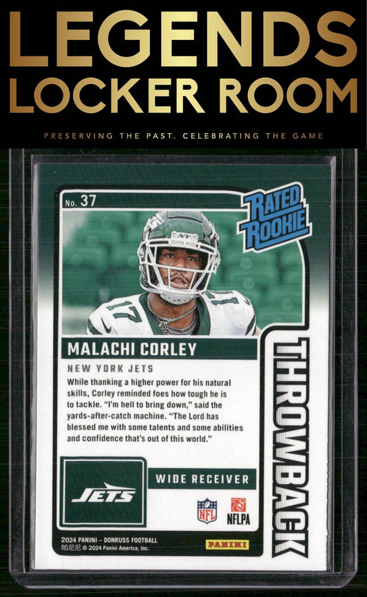 2024 Donruss #37 Malachi Corley Rated Rookies Throwback