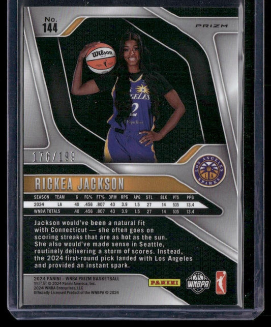 2024 Panini Prizm WNBA #144 Rickea Jackson Blue Prizms #/199
