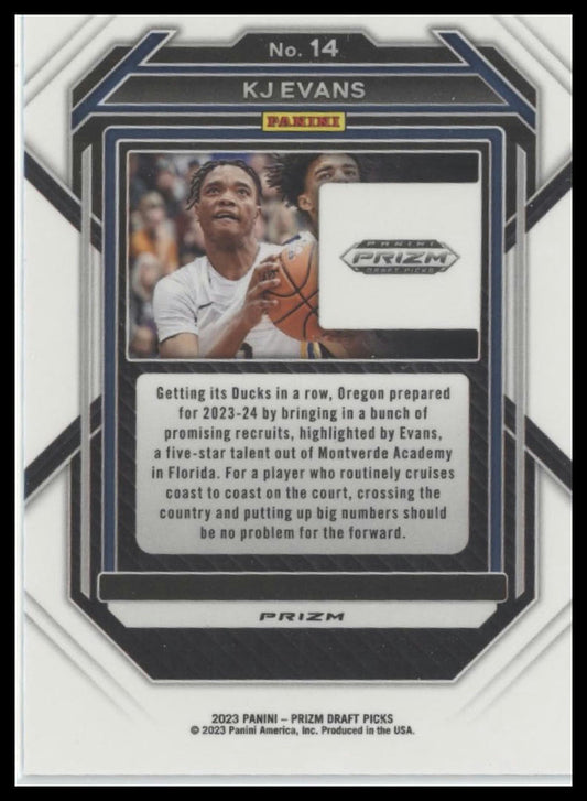 2023 Panini Prizm Draft Picks #14 KJ Evans Green