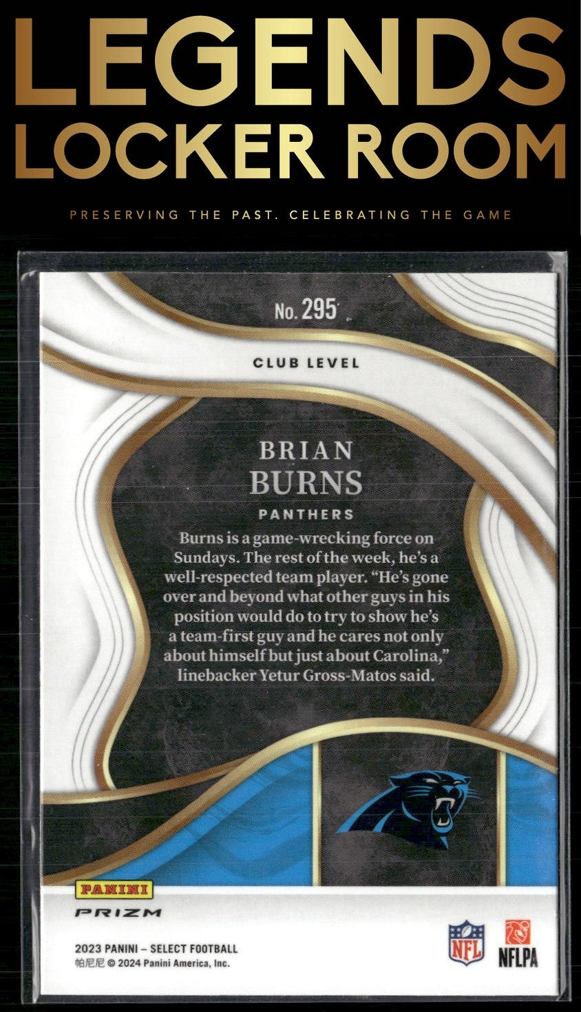 2023 Panini Select #295 Brian Burns Silver Prizms
