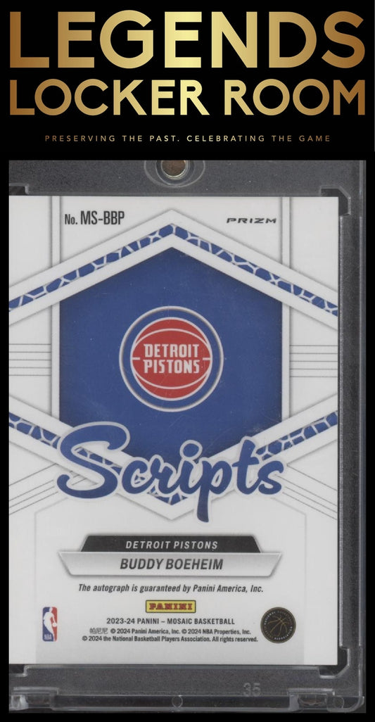 2023-24 Panini Mosaic #MS-BBP Buddy Boeheim Scripts Mosaic