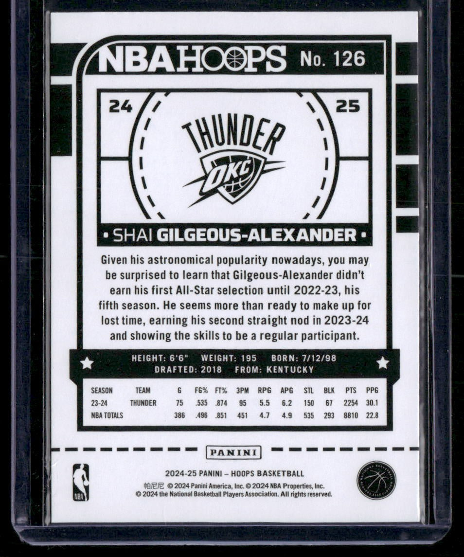 2024-25 Hoops #126 Shai Gilgeous-Alexander E