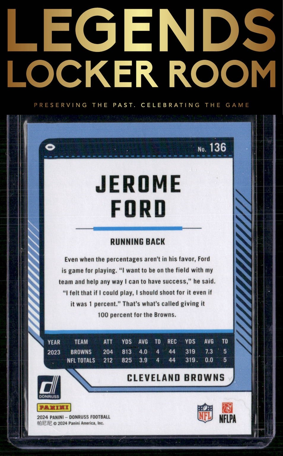 2024 Donruss #136 Jerome Ford Press Proof Red