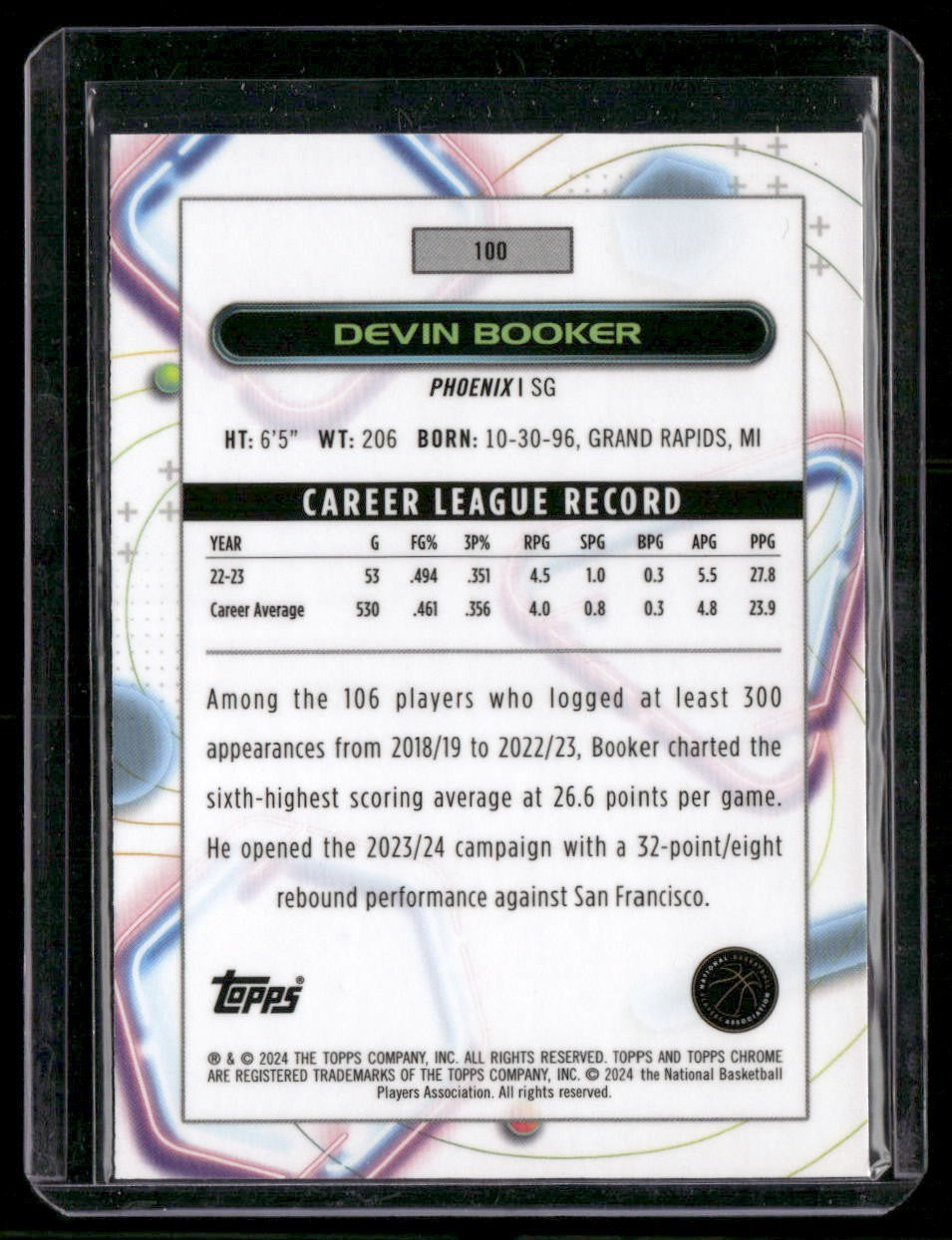 2023-24 Topps Chrome Cosmic #100 Devin Booker