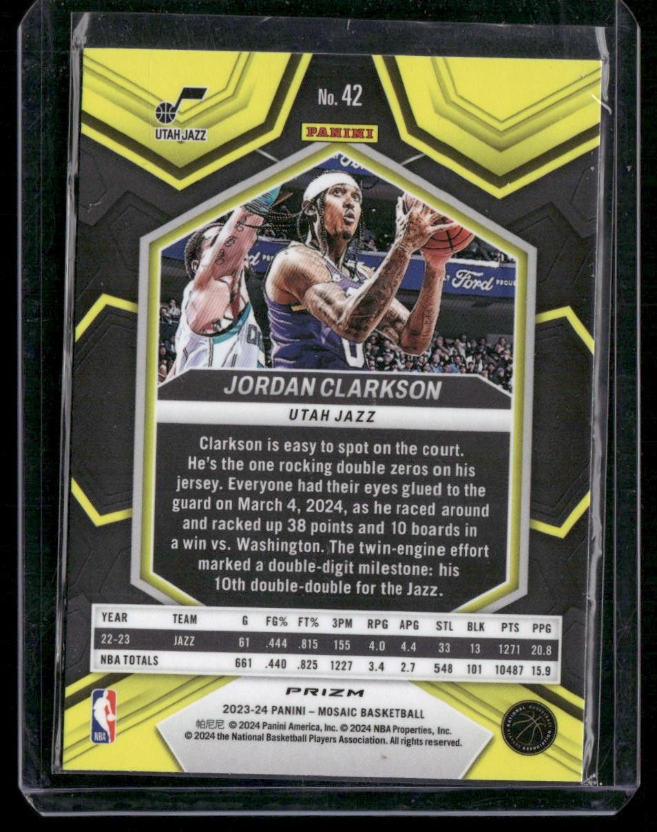 2023-24 Panini Mosaic #42 Jordan Clarkson Mosaic