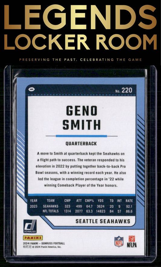 2024 Donruss #220 Geno Smith Press Proof Red