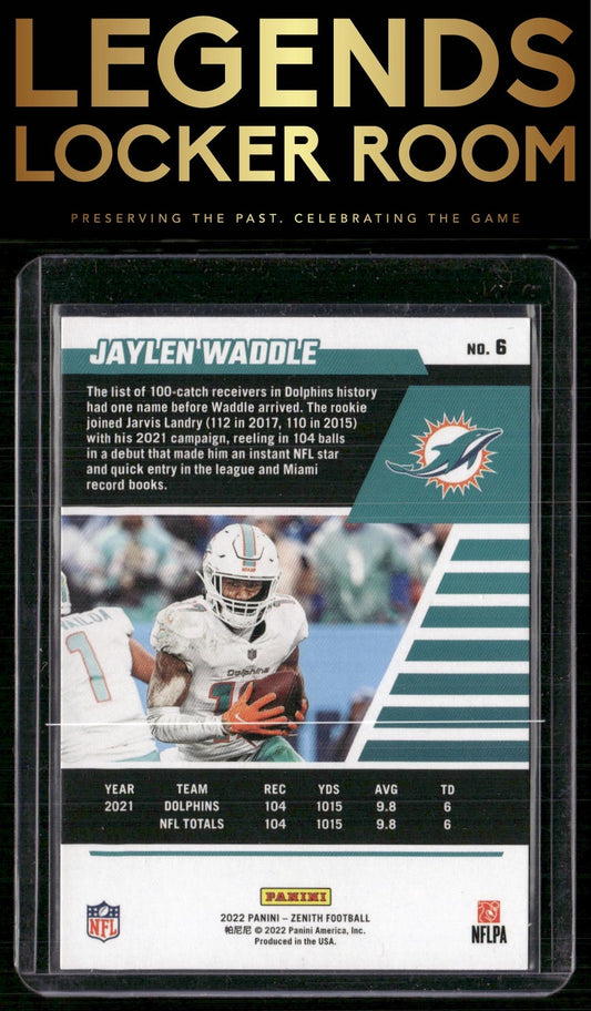 2022 Zenith #6 Jaylen Waddle
