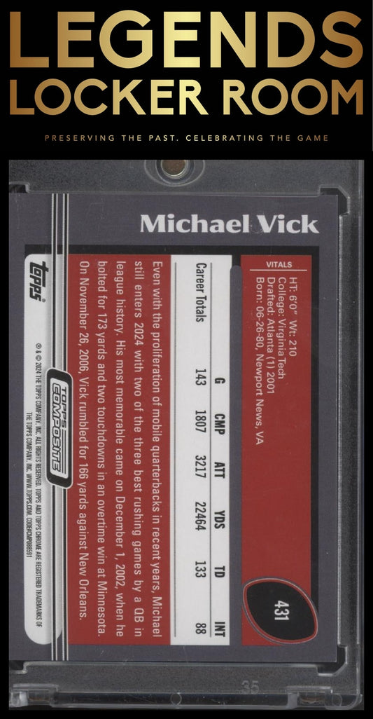 2023 Topps Composite #431 Michael Vick Archives Blue Rainbow Foilboard #/99