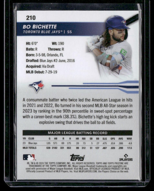 2024 Topps Pristine #210 Bo Bichette