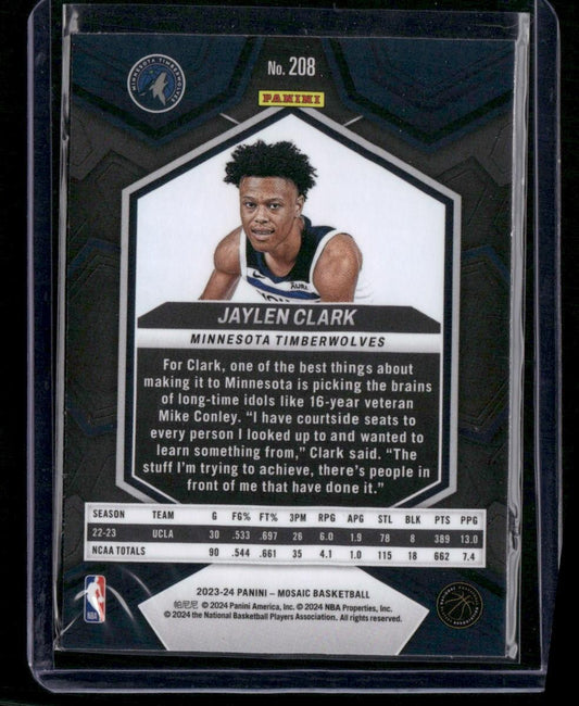 2023-24 Panini Mosaic #208 Jaylen Clark