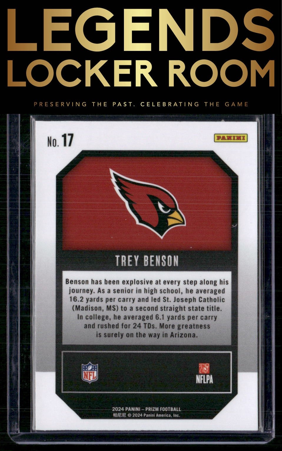 2024 Panini Prizm #17 Trey Benson Emergent