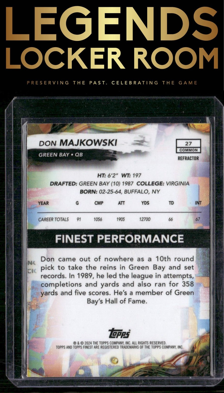 2024 Finest #27 Don Majkowski Refractor