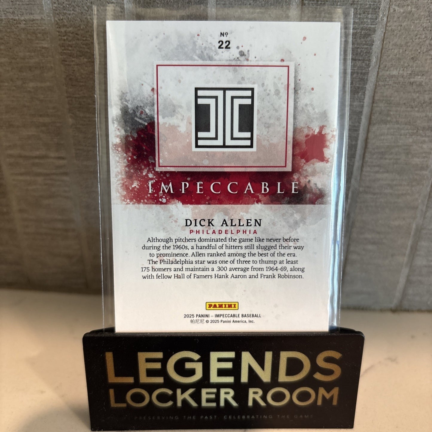 2025 Panini Impeccable Dick Allen /35 Philadelphia Phillies