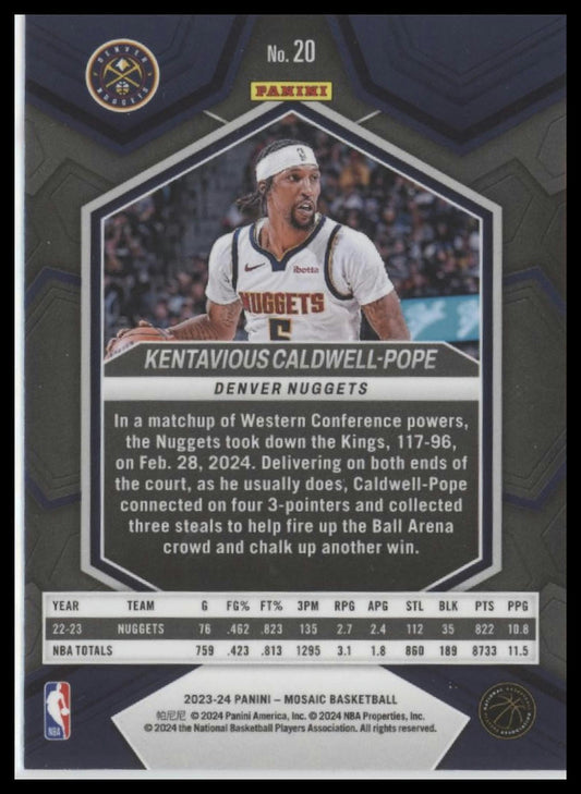 2023-24 Panini Mosaic #20 Kentavious Caldwell-Pope