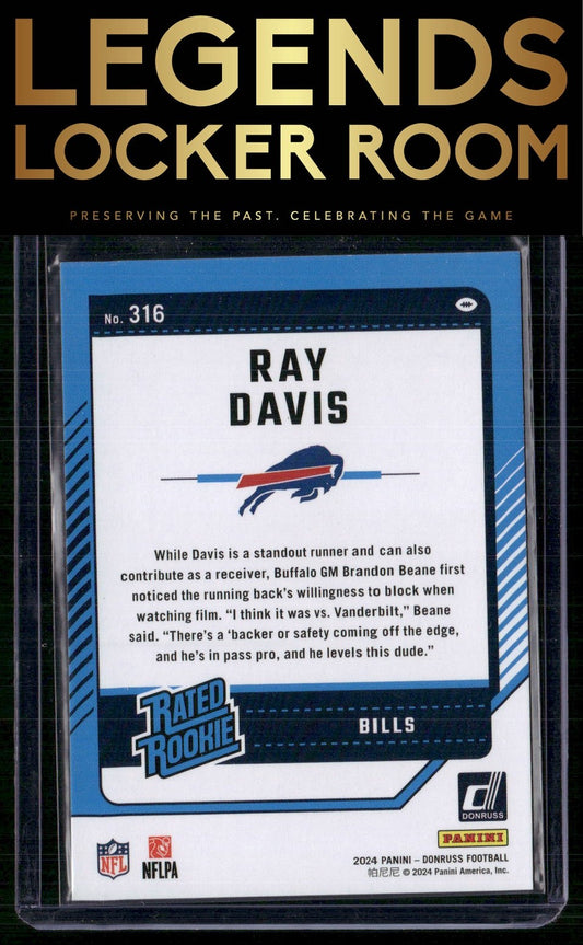 2024 Donruss #316 Ray Davis Press Proof Red